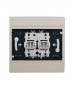 Plaque beige + double V & V