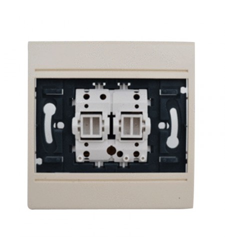 Plaque beige + double V & V