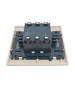 Plaque beige + double V & V