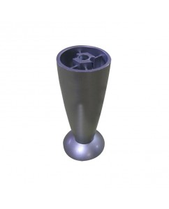 Pied plastique laque argent