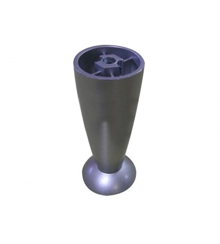 Pied plastique laque argent