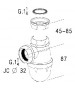 Siphon de douche et lavabo diamètre 32