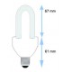 Ampoule Led 3U E14 7W 3500K