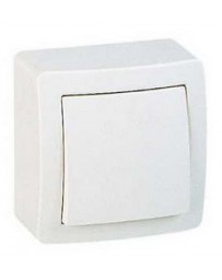 Interrupteur applique simple blanc