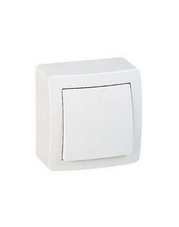 Interrupteur applique simple blanc