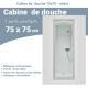 Cabine de douche 75x75 carrée